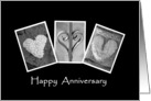 Husband - Happy Anniversary - Hearts - Alphabet Art card