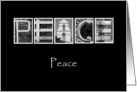 Peace - Blank - Alphabet Art card