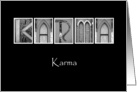 Karma - Alphabet Art card