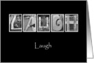 Laugh - Alphabet Art card