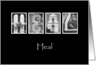 Heal - Alphabet Art card