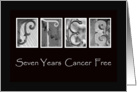 7 Years - Cancer Free - Anniversary - Alphabet Art card