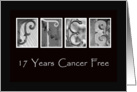 17 Years - Cancer Free - Anniversary - Alphabet Art card