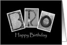 Bro - Happy Birthday - Alphabet Art card