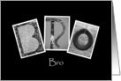 Bro - Blank - Alphabet Art card