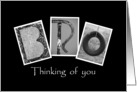 Bro - Thinking of you - Alphabet Art card