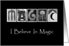 I Believe in Magic - Alphabet Art card