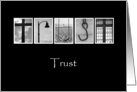 Trust - Inspirational - Alphabet Art card