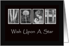 Wish Upon A Star - Good Luck - Alphabet Art card