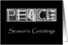 Peace - Season’s Greetings - Alphabet Art card