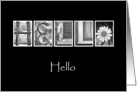 Hello - Alphabet Art card