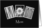 Mom - Blank Card - Alphabet Art card