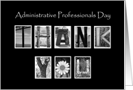 Administrative Professionals Day - Thank You - Alphabet Art card