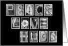 Valentine’s Day - Peace, Love, Hugs - Alphabet Art card