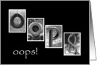 OOPS - Belated Birthday Card - Alphabet Art card