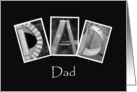 Dad - Blank Card - Alphabet Art card