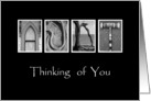 Aunt - Thinking of You - Alphabet Art card
