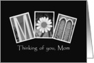 Mom - Thinking of You - Alphabet Art card