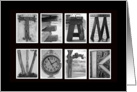 Teamwork - Welcome to the team - Alphabet Art card