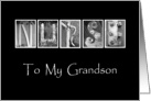 Grandson - Nurses Day - Alphabet Art card