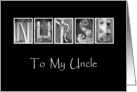 Uncle - Nurses Day - Alphabet Art card