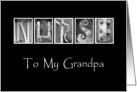 Grandpa - Nurses Day - Alphabet Art card