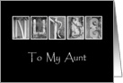 Aunt - Nurses Day - Alphabet Art card