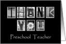 Preschool Teacher - Teacher Appreciation Day - Alphabet Art card