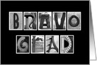 College Graduation - Congratulations - Bravo - Alphabet Art card