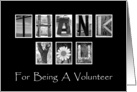 Thank You Volunteer - Business - Alphabet Art card