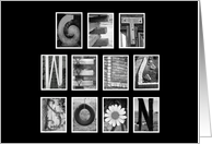 Get Well Soon - Alphabet Art card