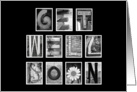 Get Well Soon - Alphabet Art card