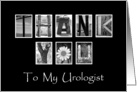 Thank You to my Urologist - Alphabet Art card