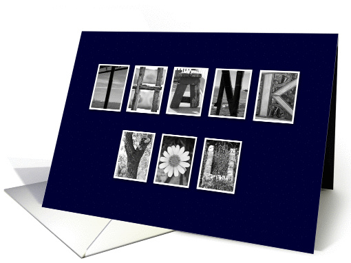 Administrative Professionals Day - Thank You - Navy Blue card