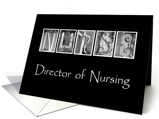 Happy Nurses Day to Director of Nursing - Alphabet Art card (1368340)