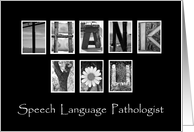 Thank You Speech Language Pathologist - Alphabet Art card