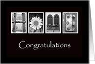 Home - Congratulation - Alphabet Art Card