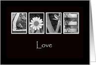 Love - Alphabet Art card