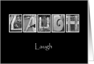 Laugh - Alphabet Art card