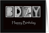 Happy Birthday - Alphabet Art card