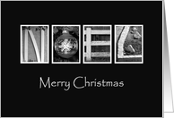 Noel - Merry Christmas - Alphabet Art card