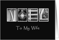 Wife - Christmas - Noel - Alphabet Art card