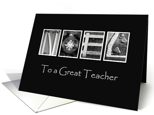Teacher - Christmas - Noel - Alphabet Art card (857770)