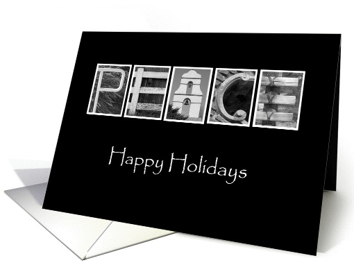 Peace - Happy Holidays - Alphabet Art card (857785)