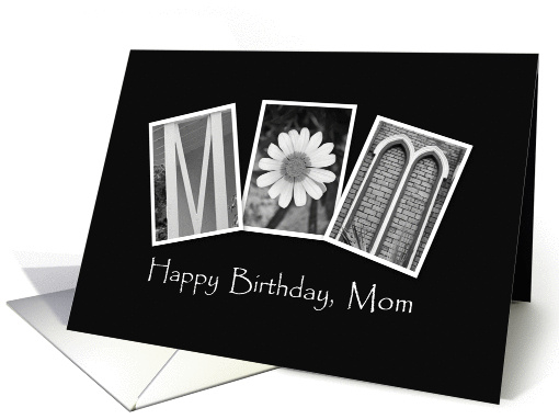 Mom - Happy Birthday - Alphabet Art card (857808)