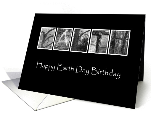 Birthday on Earth Day - Alphabet Art card (860048)