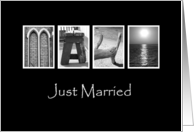 Just Married - Maui - Alphabet Art card