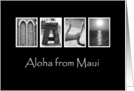 Aloha from Maui - Alphabet Art card