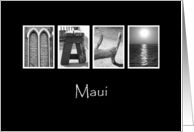 Maui - Alphabet Art card