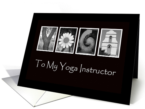 Yoga - Birthday - Alphabet Art card (860440)